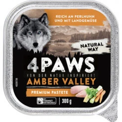 Paws Amber Valley Premium Pastete Perlhuhn & Landgemüse 300G