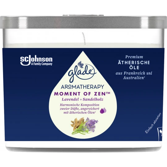 Glade® Aromatherapy Essential Oils Duftkerze Moment Of Zen 260G 1 Glade® Aromatherapy Essential Oils Duftkerze Moment Of Zen 260G