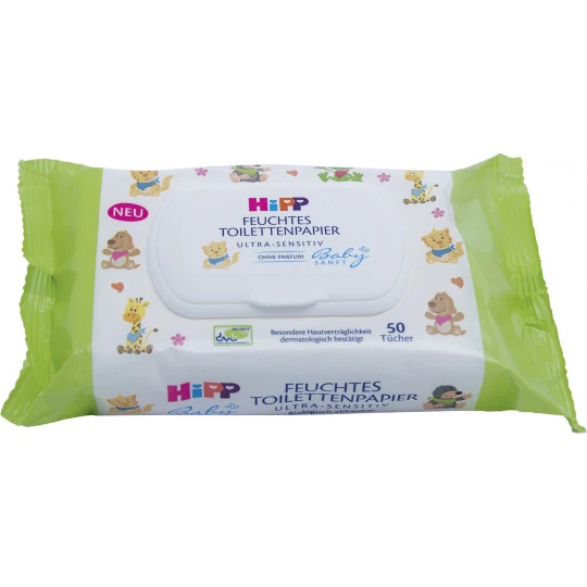 Hipp Babysanft Feuchtes Toilettenpapier 50ST 1 Hipp Babysanft Feuchtes Toilettenpapier 50ST