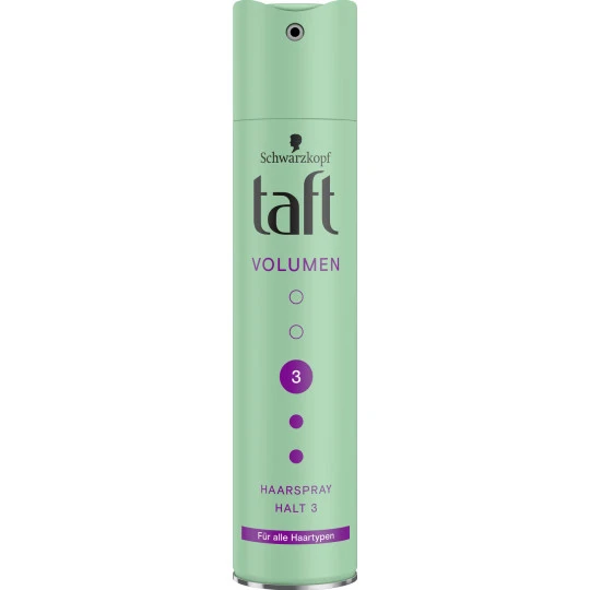 Schwarzkopf Taft Volumen Haarspray Halt 3 250ML 1 Schwarzkopf Taft Volumen Haarspray Halt 3 250ML